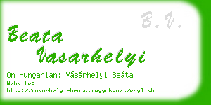 beata vasarhelyi business card